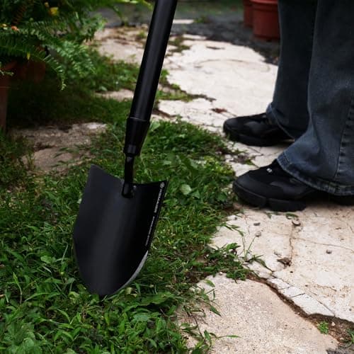 47.6-Inch Long Handle Garden Trowel - Heavy Duty Stainless Steel Garden Spade and Shovel, Durable Gardening Hand Tools for Digging, Planting, and Weeding