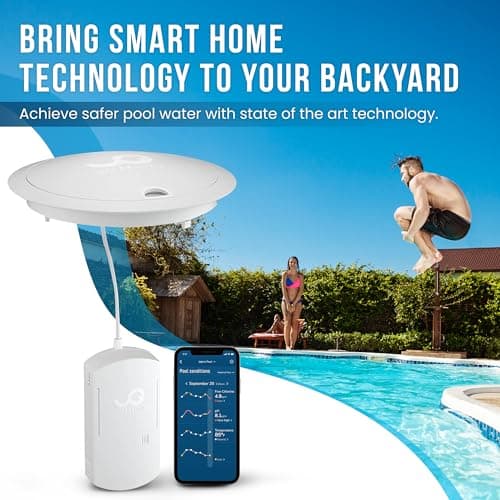 Waterguru - Sense S2 Smart Pool Monitor - Chlorine & pH Meter - CYA & Alkalinity Tester Pool Water Tester - Spa & Hot Tub Monitor - Includes WaterGuru Sense S2 C5 Cassette, Float Ring & More