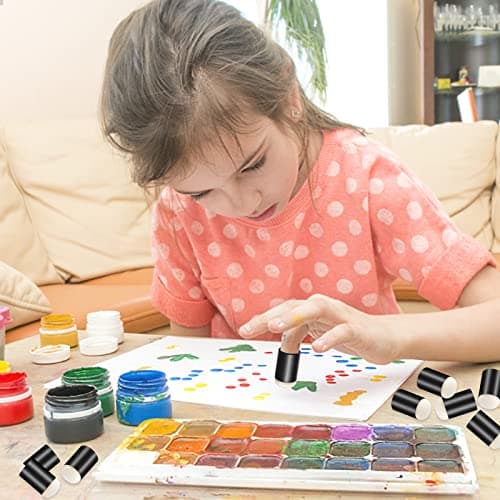 Prasacco 20 Pieces Finger Sponge Daubers, Finger Painting Sponge Craft Drawing Sponge for Arts Craft Painting Sponges for Painting Sponge Dauber for Painting Art Ink Crafts Chalk Card Making