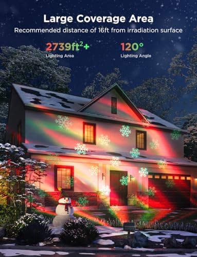 Govee Outdoor Projector Light, Laser and Aurora Star Projector Light for Indoor and Outdoor Decor, 16 RGB Patterns, RGBW Aurora, 51 Scene Modes, Works with Alexa, Google Assistant, Matter