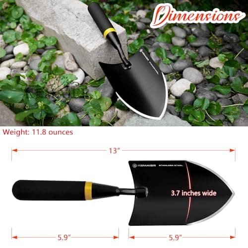 Garden Tool Set - Featuring a Heavy-Duty Stainless Steel Hand Cultivator, Transplant Shovel, Trowel, Crack Weeder, and Dandelion Weeder - The Ultimate, Unbreakable Gardening Gift