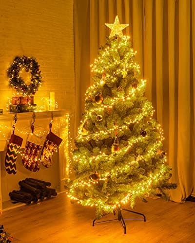 Fairy Lights Battery Operated, Fairy String Lights Waterproof Silver Wire 5 Feet 60 Led Firecracker Starry Light for DIY Wreath Home Wedding Party Bedroom Mason Jar Holiday Christmas, Warm White