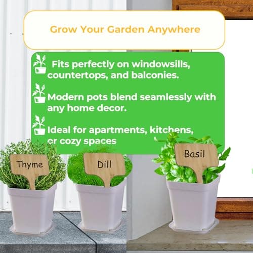 Indoor Herb Garden Kit, 9 Non-GMO Seeds with Reusable Pots, Planter – DIY Grow Kits for Growing Herbs Indoors, Kitchen, Balcony, Window Sill with 27 Soil