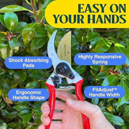ClassicPRO 8.5" Professional Premium Titanium Bypass Pruning Shears - Use As Pruners, Garden Shears, Heavy Duty Handheld Pruning Shears For Gardening, Clippers, Pruner Scissor Tool