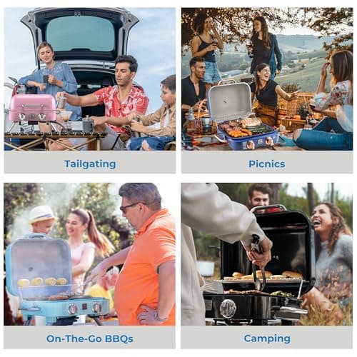 Kenmore 2-Burner Portable Tabletop Retro Gas Grill