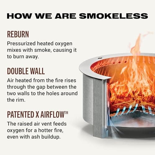 Breeo Smokeless FIrePit (X Series 24, Corten Steel) | 27.5 inch Smokeless Fire Pit for Outside | 62 Pounds | Ideal for Families Compatible with Wide Range of Breeo Accessories