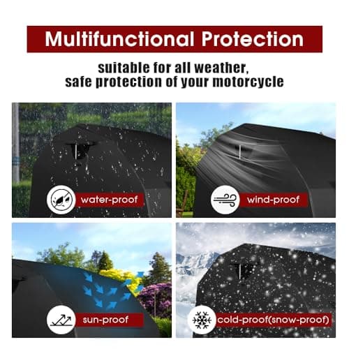 Heavy Duty Motorcycle Shelter Storage Sheds Motorcycle Garage, 136"x54" x75" Motorcycle Cover Waterproof Outdoor Motorcycle Tent with Lock