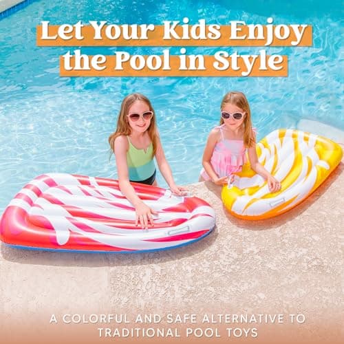 JOYIN 2 Pack Inflatable Body Boards for Water Slides, Body Board for Slip Slide, Swimming Pool Floating Learn to Swim, Summer Water Fun Toy for Kids and Toddlers