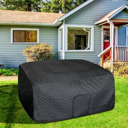 Tlswshsy 72''x27'' Square Insulated Inflatable Hot Tub Thermal Cover, Energy Efficient Hot Tub Cover with Zipper Door, Inflatable Hot Tub Full Coverage for Keeping Warm Extra Insulation and Dustproof