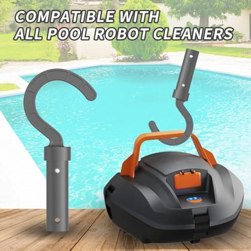 Hook for All Robotic Pool Cleaner, Accessories Hook Customized for Pool Vacuum Robot Including Cordless,Above Ground and Underwater,Attaches to Telescopic Poles-Gray