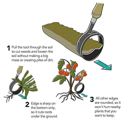 Carrot Design Circular Hoe Hand Garden Weeding Tool