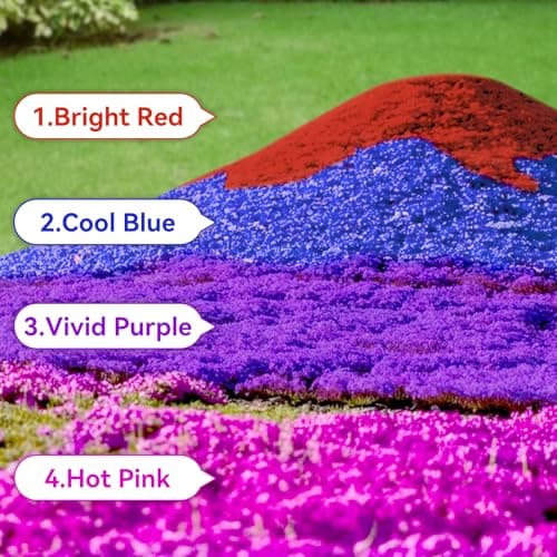 20000+ Mixed Creeping Thyme Seeds, Thymus Ground Cover Plant Seed for Outdoor Lawns Landscaping, Magic Red Purple Blue Carpet Seed for Planting, Perennial Flower for Garden Road - Non GMO Heirloom