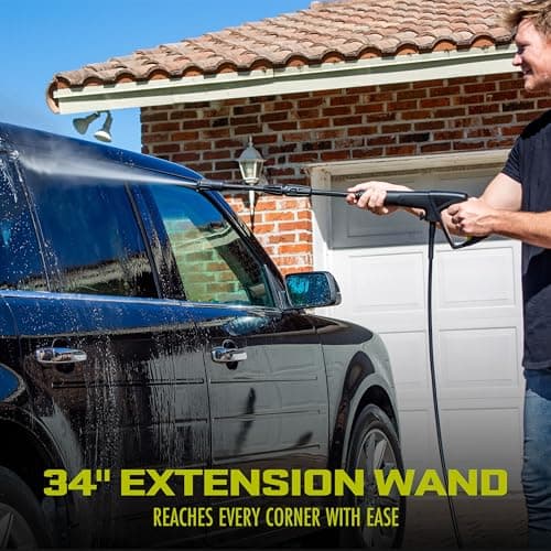 Sun Joe SPX3160 Max 11-Amp Electric High Pressure Washer, w/ Foam Cannon, Swivel Wheels, 0-45 degree Twist Nozzle