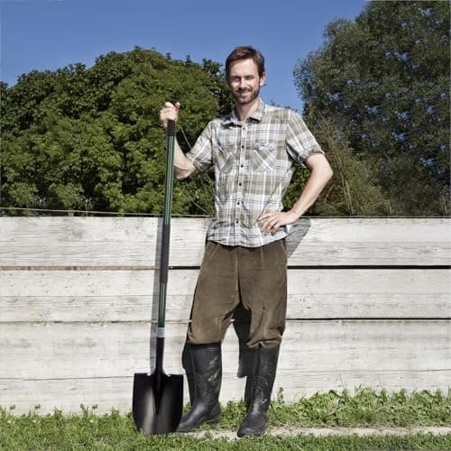 Shovel for Digging, 56 Inches Heavy Duty Shovel for Gardening, Round Shovel for Digging with Fiberglass Handle (Green)