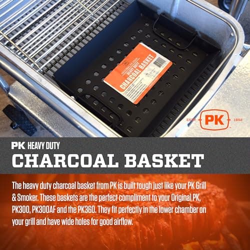 PK Grills Charcoal Basket Tray for Barbecue, BBQ Grill Accessories, Fits PK Original and other Charcoal Grills, PK99090