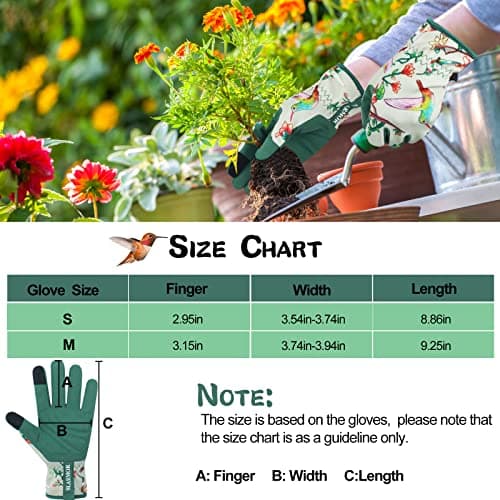 Leather-Gardening-Gloves for Women -Thorn-Proof Work-Gloves for Weeding, Digging, Planting,Pruning Yard garden Gloves