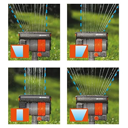 Gardena (84-BZMX) Up to 2300 Sq Ft, ZoomMaxx Adjustable Oscillating Sprinkler on Weighted Base for Watering of Lawn, Yard and Garden. Includes Gardena Quick Connector System to Connect to Hose.