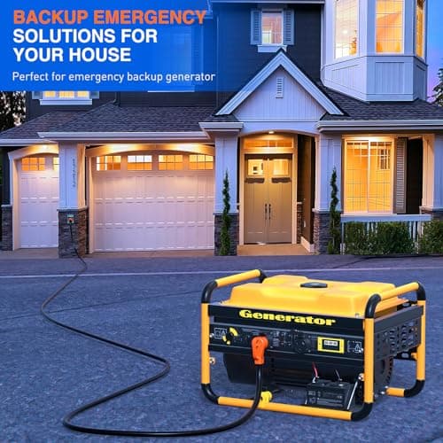 Nilight 50 Amp 25FT Generator Extension Cord 250V 12500Watt Heavy Duty 6/3+8/1 Gauge Pure Copper STW Wire UL Listed 4 Prong 14-50P SS2-50R&CS6364 Twist Lock for RV Camper Outdoor Use