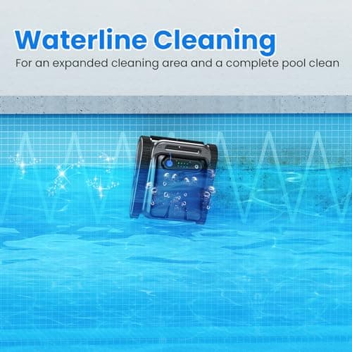 Y50S Robotic Pool Cleaner, Cordless Pool Robot Vacuum with Upgraded Motors, 240min Runtime, Wall Climbing & Waterline Cleaning, Intelligent Route Planning, for Inground Pools up to 2000 Sq.ft