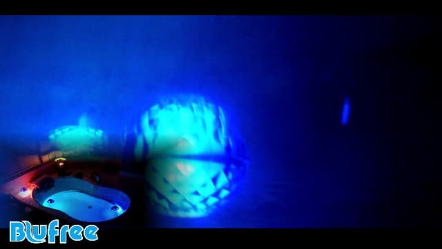 Blufree Floating Pool Speakers with Colorful Lights, Bluetooth Wireless Pool Speaker Floatable IP68 Waterproof, Built-in Mic & Crystal Clear Sound Bluetooth Hot Tub Speaker for Pool Party Outdoors
