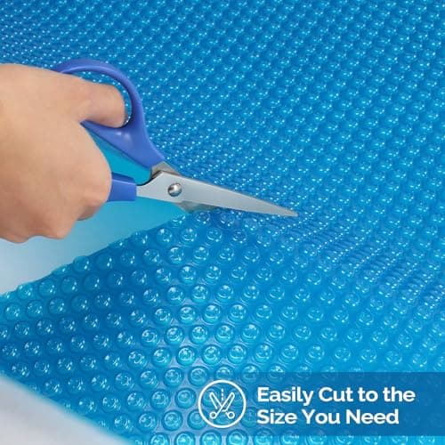 VINGLI 16Mil Solar Pool Cover 16x32FT Rectangle Solar Blanket for Inground Pool and Above-Ground Swimming Pool, Blue (16' x 32')