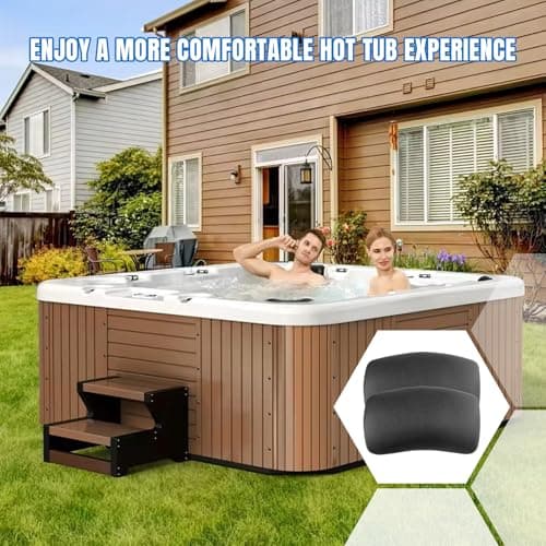 2 Pack Pillow Replacement for Cal Spas Hot Tub, Fits 2020-2023 Models, Head Rests, Black