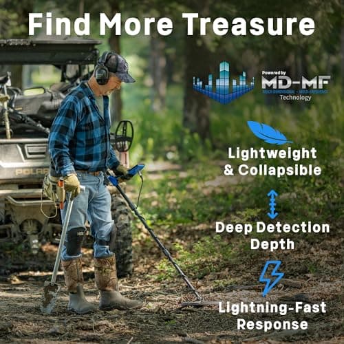 Garrett Vortex VX9 - Made in The USA - Metal Detector for Adults - MD-MF Tech - Waterproof to 16 ft, 8.5” x 11” Searchcoil, 7 Frequency Options, Three-Tiered Target ID Scales - Weighs 2.9 Pounds