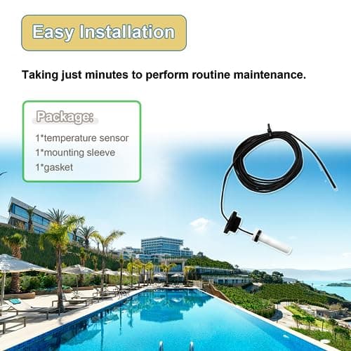 Upgraded R0456500 Temperature Sensor, for Zodiac Jandy Legacy LRZE / LRZM / JXI / LXI 125 175 200 250 260 300 325 400 Pool / Spa Heaters, Replace R0456600 R0523900 R0477300 6204-209 Thermistor Sensor