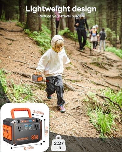 MARBERO Portable Power Station 88.8Wh Solar Generator 150W Peak Lithium Battery Backup Power Bank with LED Light for Home Outdoor Travel Emergency RV Off-Grid Living (Solar Panel Optional)