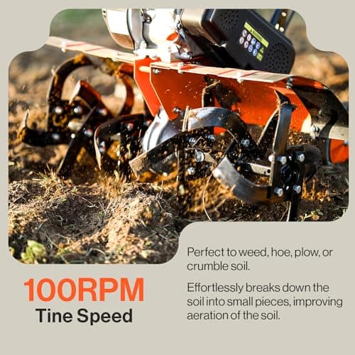 SuperHandy RotoTiller Cultivator 27” Inch Tilling Width 7HP 209cc 4 Stroke Gas Motor 6 Premium Steel Adjustable Forward Rotating Tines for Garden & Lawn, Digging, Weed Removal