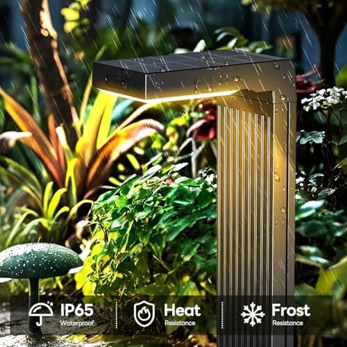 Solar Pathway Lights Outdoor 3 Pack, 400LM Motion Sensor Walkway Lights with Warm/Cool White, 12H Lasting, IP65 Waterproof Solar Powered Landscape Lighting for Garden, Yard