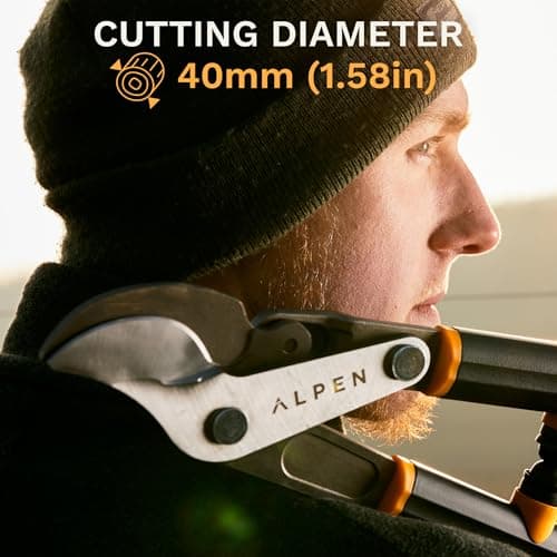 Alpen Weisshorn 280 Loppers, Cuts 1.58" Diameter - 32" Cam-Assisted Professional Garden Bypass Lopper and Tree Trimmer - Japanese High Carbon Steel Blades