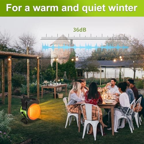 1500W Portable Outdoor Heater - Portable Space Heater with Overheat Protection & 3S Fast Heating, Electric Garage Heaters for Patio, Garage, Bedroom, Office