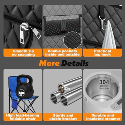 2 Person Portable Steam Sauna for Home, Extra Large Sauna Box, Upgraded 2 Steamer, 2 Foldable Chair & Remote Control