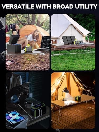 MARBERO Solar Generator 150W Peak 150Wh Portable Power Station with Solar Panel Included Camping Power Supply with AC Outlet DC USB Ports for Outdoor RV Fishing Emergency