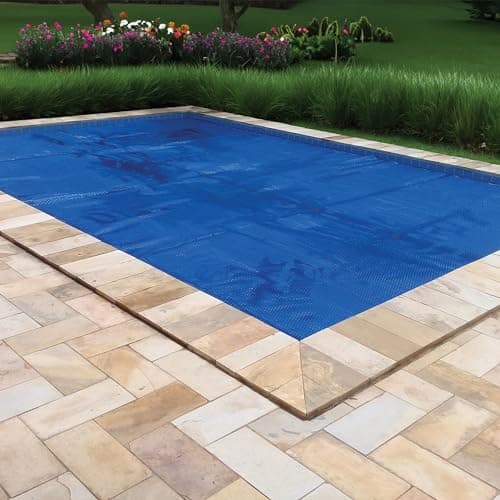 In The Swim 14' x 28' Standard Blue Rectangle Solar Pool Cover 8 Mil for Solar Heating Above Ground Pools and Inground Pools