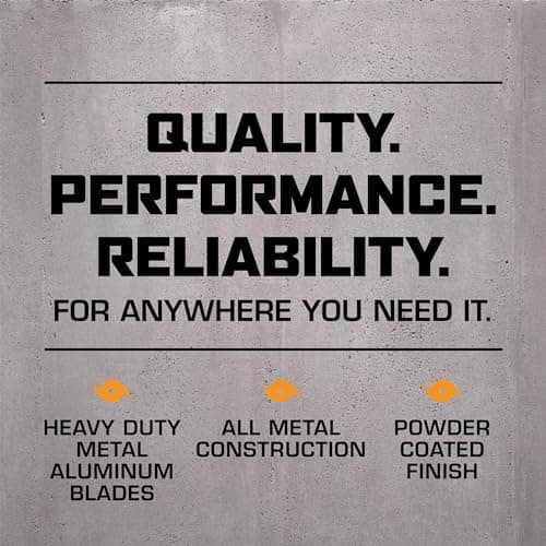 Hurricane Pro High-Velocity Oscillating Metal Stand Fan w/ 3-Speed Setting, 20" - Heavy-Duty Cooling Pedestal Unit w/ 4500 CFM, Adjustable Tilt & Height for Home, Garage, Gym & Workshop