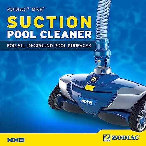 Zodiac MX8 Suction Pool Cleaner for All In-Ground Pool Surfaces, 39 ft Reach, Excellent Traction for All Surfaces