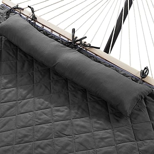 Hombys Outdoor Hammock Pad & Pillow Set, 2 Person Hammock Pad, Grey
