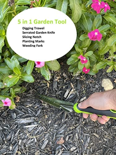 Garden Guru Hand Weeder Trowel with Ergonomic Handle – Stainless Steel Weeding & Digging Knife – Rust Resistant - Perfect for Weeding, Transplanting, Digging, Pruning, Cutting