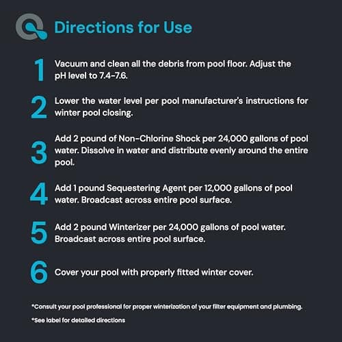 AquaDoc Pool Winterizing Kit - Above & Inground Pool Closing & Opening Made Easy - Up to 24,000 Gallons