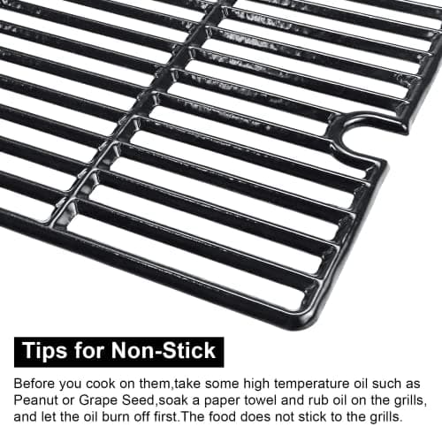 Hisencn Grill Replacement for Smoke Hollow PS9900, PS9500, 6800, Smoke Hollow Grill Parts for 16.5" Porcelain Steel Heat Plate Shield, Stainless Steel Pipe Burners, Cast Iron Cooking Grate