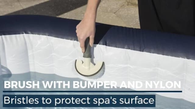 Bestway SaluSpa All-in-One 3 Piece Maintenance Cleaning Tool Accessory Set with Scrub Brush, Mitt, and Skimmer Net for Hot Tub and Spa