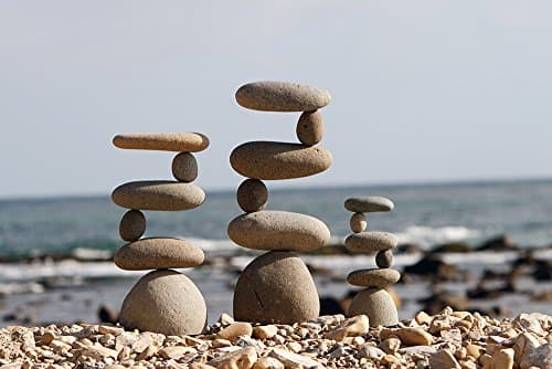 Small Side 2 Side Rock Cairn Sculpture Garden Decoration Zen Garden Pile Stone