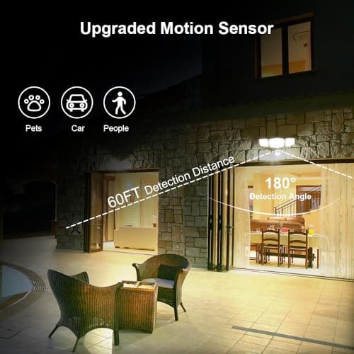 USTELLAR 2 Pack 50W Smart Outdoor LED Security Light Tunable White 2700K-6500K Motion Sensor Exterior WiFi Flood Light Fixture Alexa Warm Wired Floodlight Google Outside Spotlight House Yard Garage