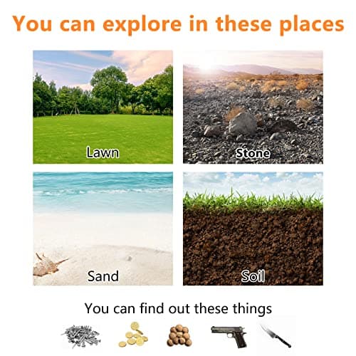Metal Detector Pinpointing,Waterproof Pinpointer 360 Degree Search Gold&Treasure Finder with Belt Holster &LED Indicator& Buzzer Vibration, for Adults and Kids (Orange)