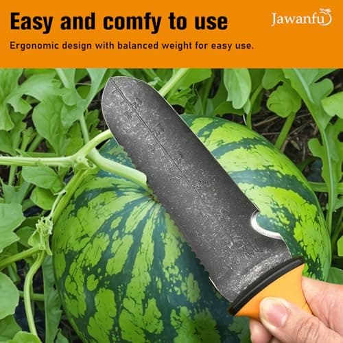 Garden Knife with Sheath, Gardening Tool, Stainless Steel Multi-Purpose Garden Supplies, Ergonomic Handle Hori Hori Knife for Digging, Weeding and Gardening, 7" Stainless Steel Blade