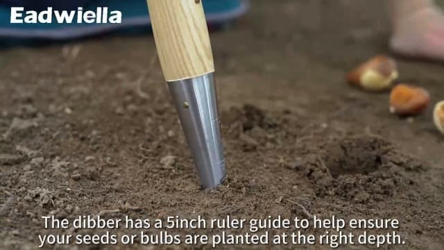 Dibber with 5 Inch Measurements Seed Dibber Garden Tool Hand Dibbler Seed Planter Tool Seed Dispenser Hole Digger for Planting Small Seeds Seedlings Sowing Seeds Transplanting Plants Planting Bulbs