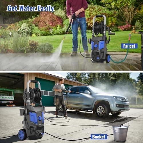 Electric Pressure Washer,4800PSI Max 3.0 GPM 20FT Hose,35FT Power Cord 4 Different Tips Foam Cannon Power Washer