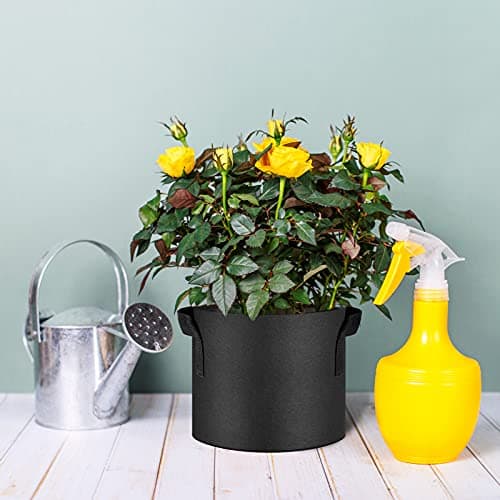 12-Pack 10 Gallon Thickened Non-Woven Grow Bags, Aeration Fabric Pots with Handles